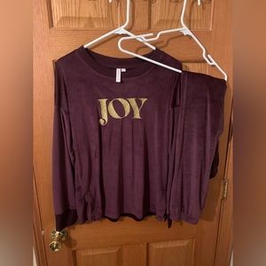 (SUPER SOFT) Burgundy Lounge Set